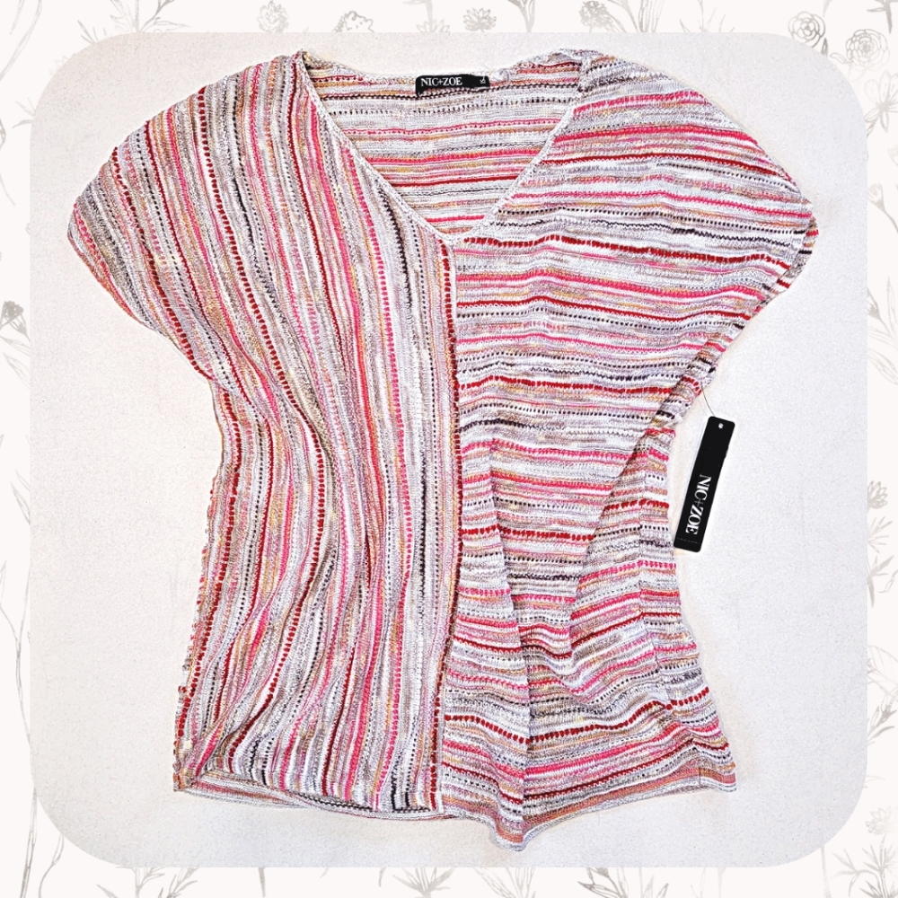🕊️ NIC+ZOE Retro Striped Top size XS